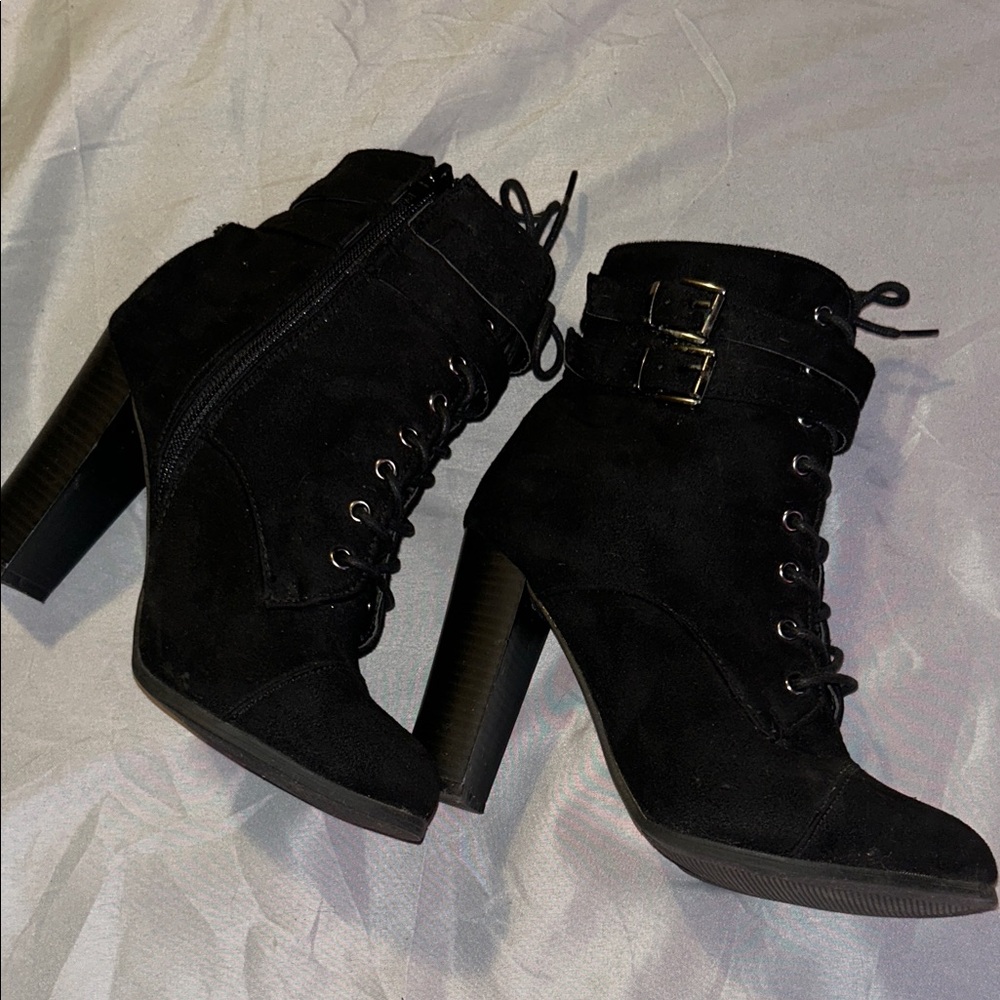 Charlotte Russe Black Boots Size 7